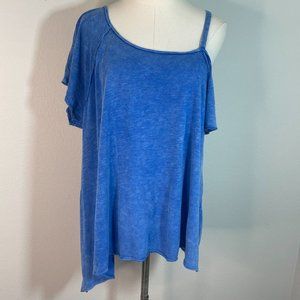 Free People Blue Short Sleeve Tee